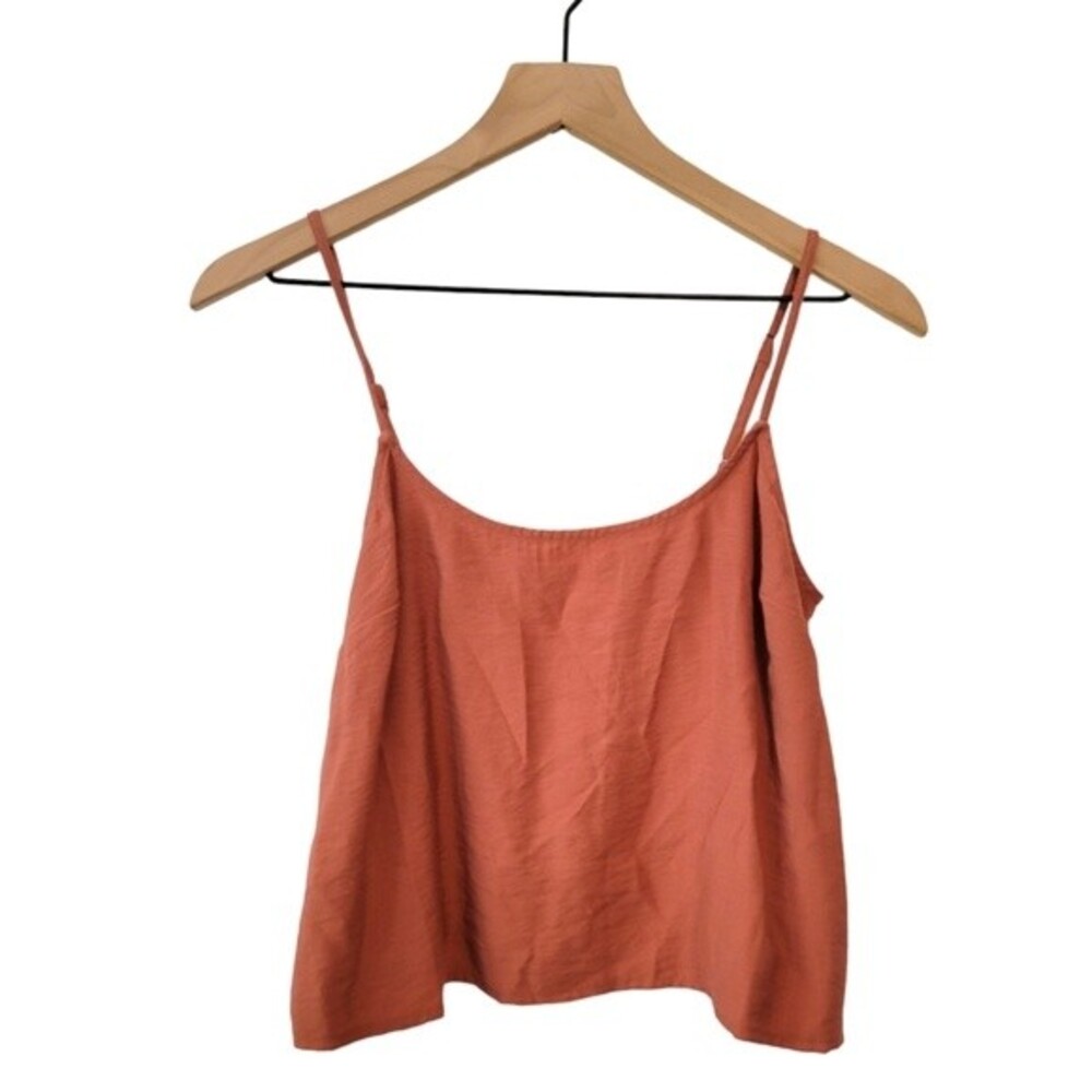 Madewell Drapeweave Crop Tank Top Size XS NWT Rust Orange
